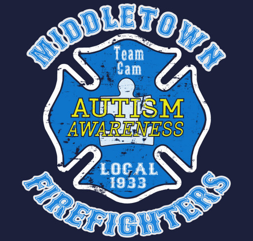 Middletown Firefighters Autism Awareness Fundraiser shirt design - zoomed