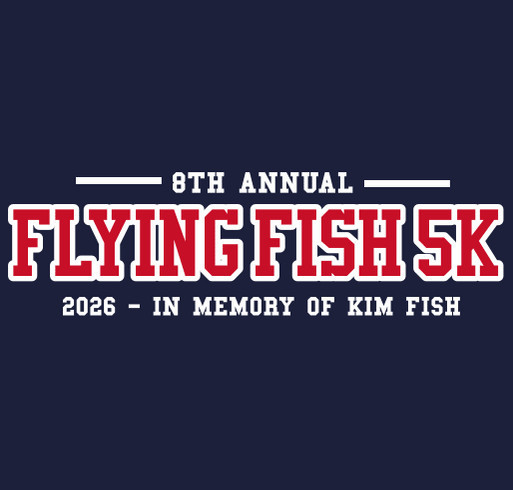 Flying Fish 5K 2026 shirt design - zoomed