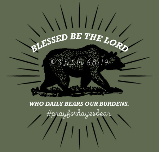 Still Praying for Hayes Bear shirt design - zoomed