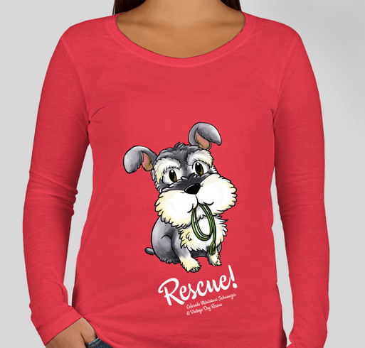 Vintage Dog Rescue - "Rescue! Schnauzer" Apparel Fundraiser - unisex shirt design - front