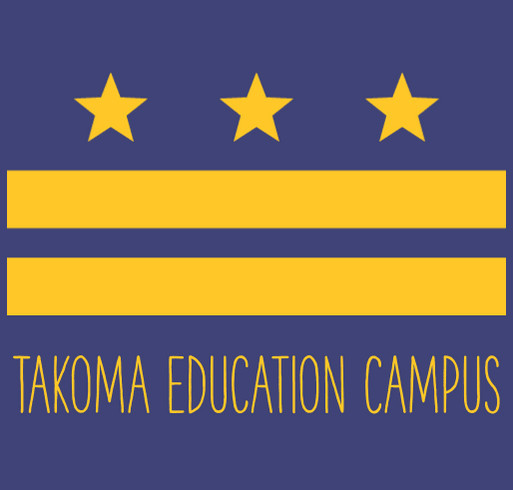 Takoma Education Campus - TEC DC Flag shirt design - zoomed