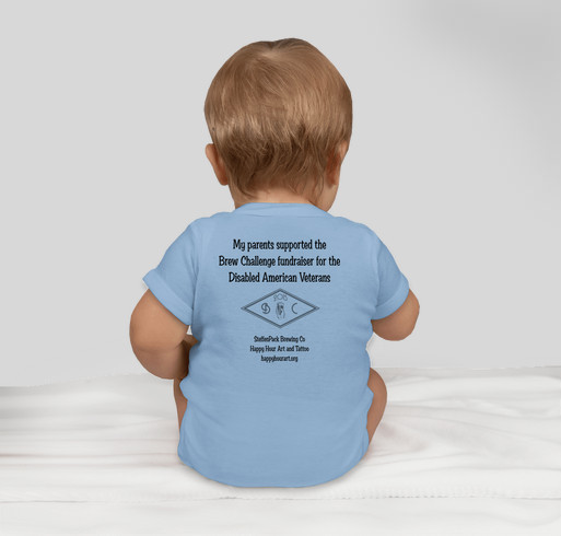 Brew Challenge fundraiser - Disabled American Veterans - Babies! (Onesie) Fundraiser - unisex shirt design - back
