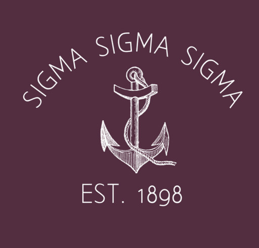 Tri Sigma chapter dues fundraiser shirt design - zoomed