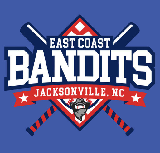 East Coast Bandits Youth Travel Baseball shirt design - zoomed