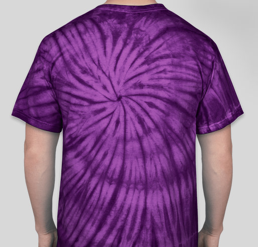 Peace. Love. Glosta. Tie-Dyed T-shirts in purple or aqua Fundraiser - unisex shirt design - back
