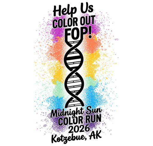 2026 Midnight Sun Color Run to benefit I.F.O.P.A. shirt design - zoomed