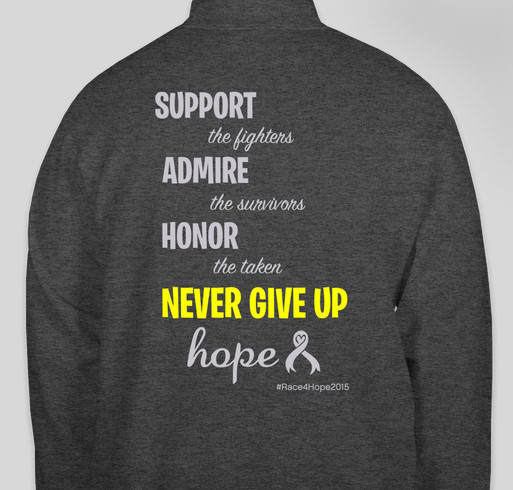 Race 4 Hope Washington, DC - Cure braintumors! Fundraiser - unisex shirt design - back