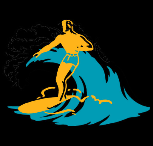 surfing star shirt design - zoomed