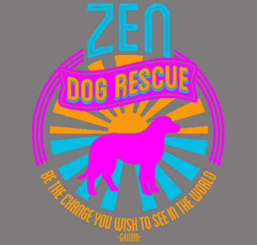 Zen Dog Rescue shirt design - zoomed