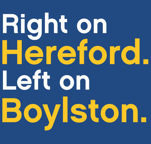 Right on Hereford, Left on Boylston shirt design - zoomed