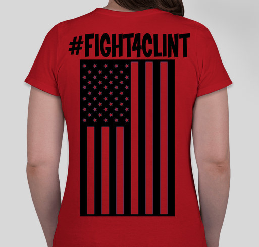 #FIGHT4CLINT Fundraiser - unisex shirt design - back