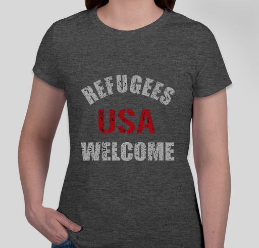 USArefugeeswelcomeMarch Fundraiser - unisex shirt design - front