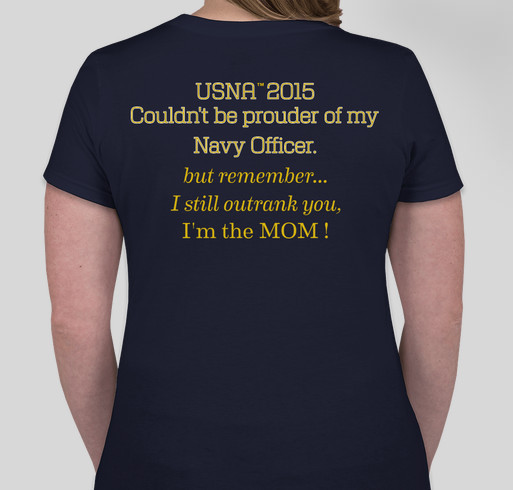 USNA NAVY MOMS 2015 Fundraiser - unisex shirt design - back