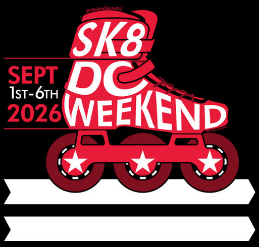 Sk8 DC weekend 2026 Tshirts shirt design - zoomed