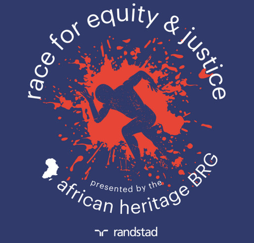 Randstad Race for Equity & Justice shirt design - zoomed