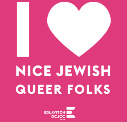 I ❤️ Nice Jewish Queer Folks (HOT PINK!) shirt design - zoomed