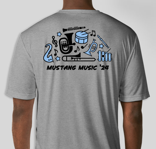 Mustang Music Apparel Fundraiser - unisex shirt design - back