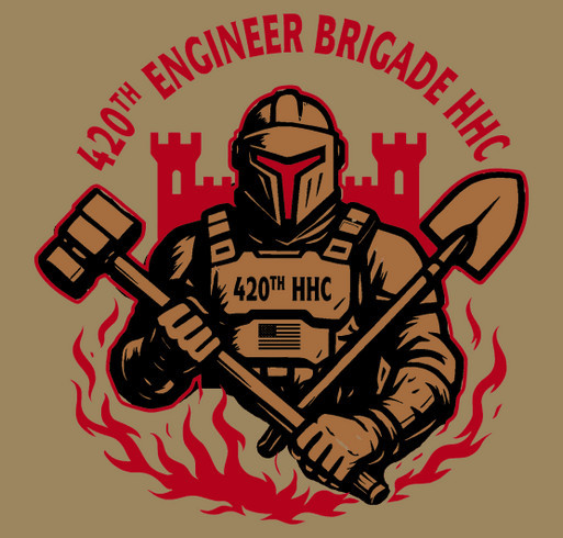 420th Engineer Brigade -HHC shirt design - zoomed