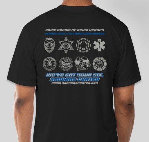 Ewart W. Sanders Center for First Responders Fundraiser - unisex shirt design - back