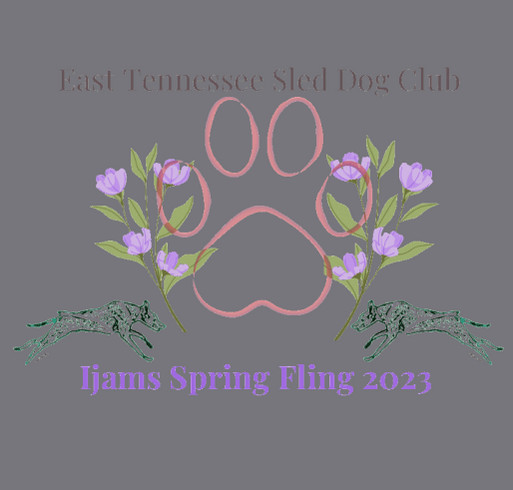 East TN Sled Dog Club race fundraiser shirt design - zoomed