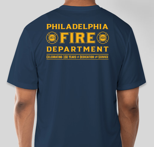 Philadelphia Fire Department 150th Anniversary Tee Fundraiser - unisex shirt design - back