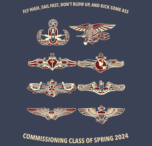Spring 2024 Commissioning shirt design - zoomed