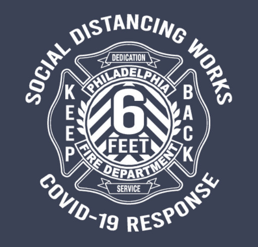 Philadelphia Fire Department COVID-19 Awareness shirt design - zoomed