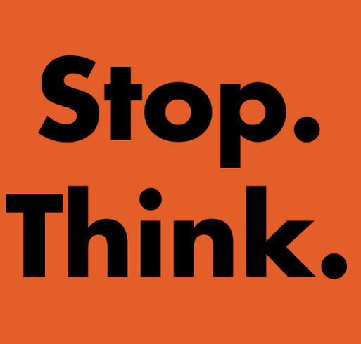 One is Too Many. Stop. Think. Prevent Falls. shirt design - zoomed