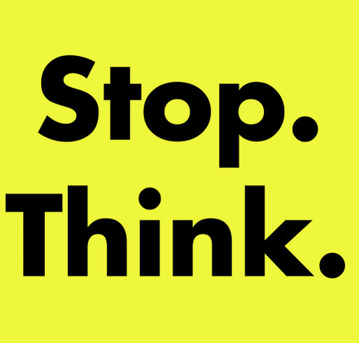 One is Too Many. Stop. Think. Prevent Falls. shirt design - zoomed