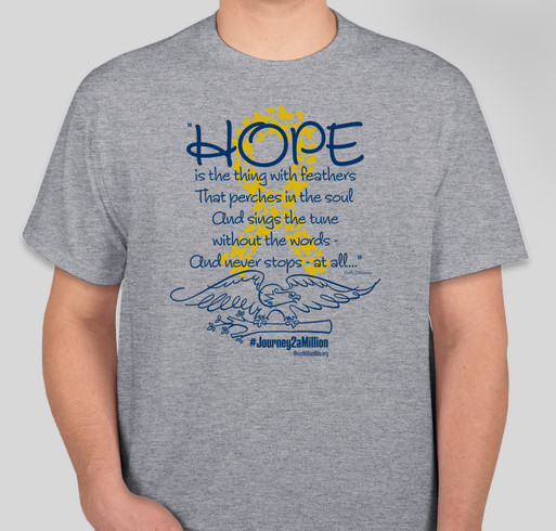 Hope is the thing... Fundraiser - unisex shirt design - front