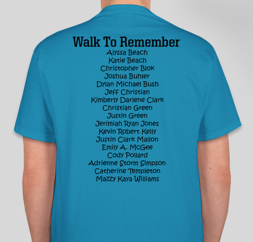 Walk To Remember Prince William Chapter of the Compassionate Friends Fundraiser - unisex shirt design - back
