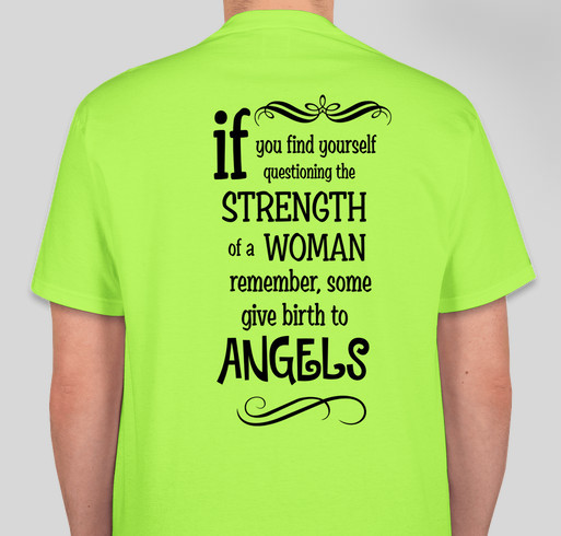 BORROWED ANGELS 5TH ANNUAL EVENT FOR ANGEL BABIES Fundraiser - unisex shirt design - back