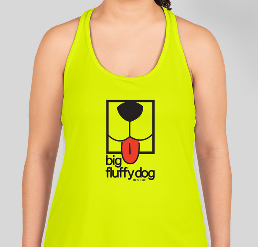 Big Fluffy Dog Rescue Tank Tops! Fundraiser - unisex shirt design - front