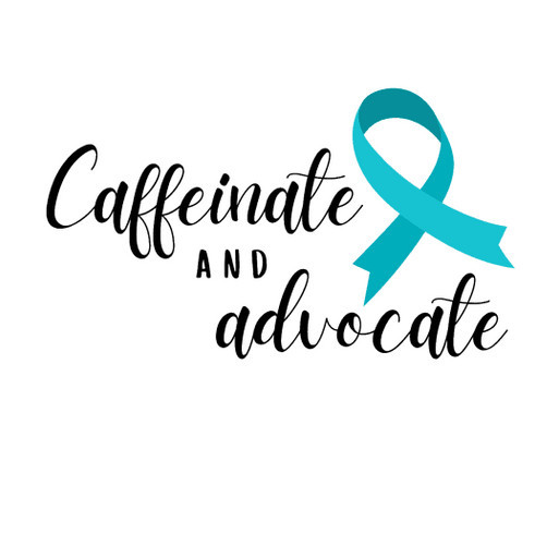 Caffeinate & Advocate shirt design - zoomed