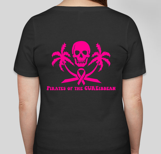 Pirates of the CUREibbean Fundraiser - unisex shirt design - back