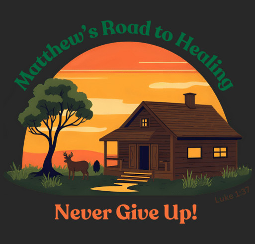 Matthew's Road to Healing shirt design - zoomed