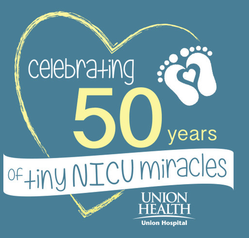 Celebrating 50 years of NICU Miracles at Union Hospital shirt design - zoomed