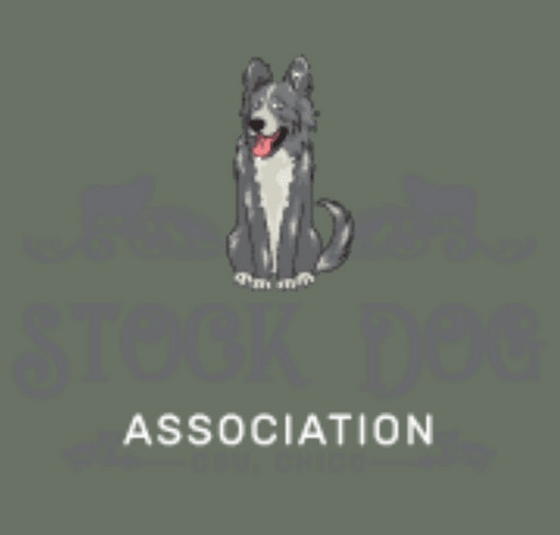 CSU Chico Stock Dog Association shirt design - zoomed