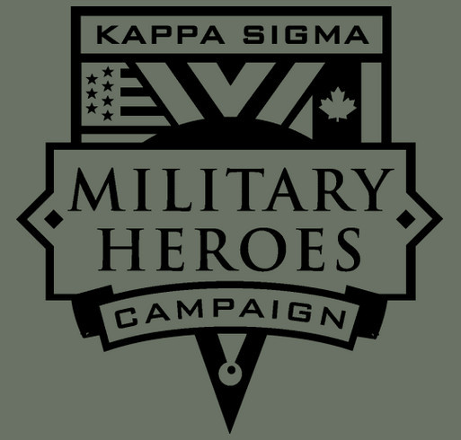 Tau Mu Chapter of Kappa Sigma Military Heroes Campaign shirt design - zoomed