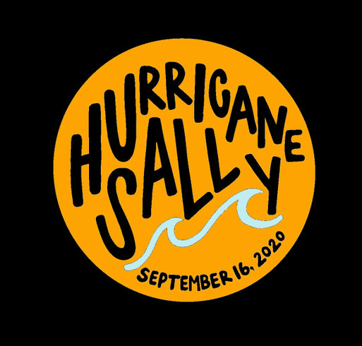 Hurricane Sally Relief shirt design - zoomed