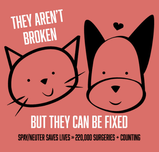 Pets Alive NOT Broken Fundraiser! shirt design - zoomed