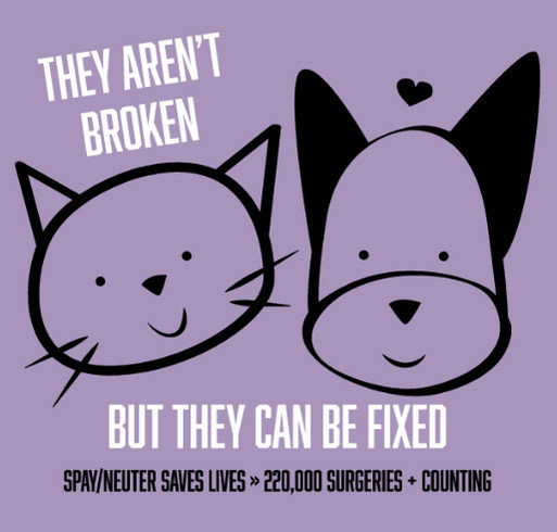 Pets Alive NOT Broken Fundraiser! shirt design - zoomed