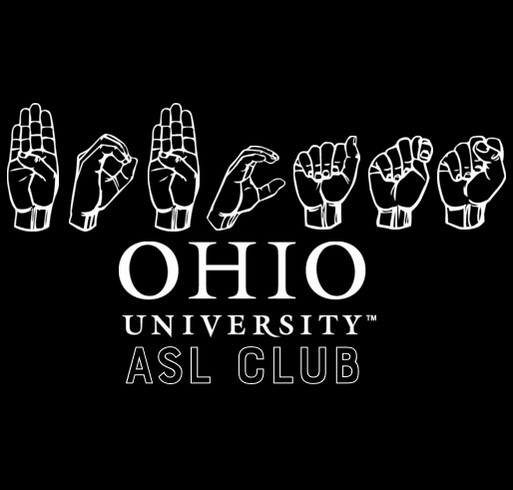 OU American Sign Language Club Fundraiser shirt design - zoomed