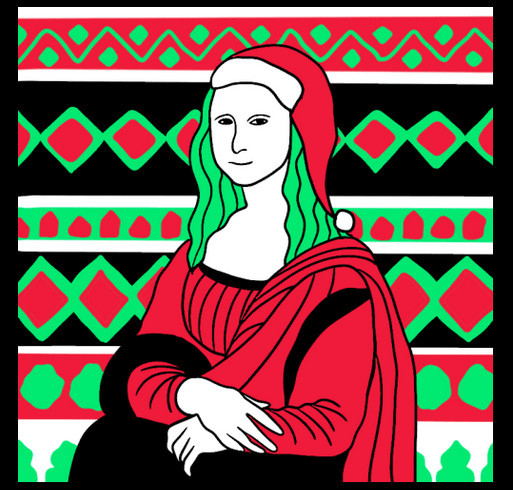 A Very Mona Christmas shirt design - zoomed