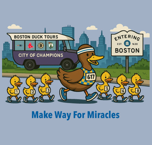 Kelly's Miles for Miracles Boston Children's Hospital Fundrasier shirt design - zoomed