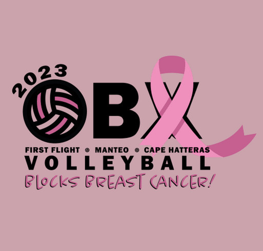 Dare County Schools Volleyball Dig Pink 2023 Fundraiser shirt design - zoomed
