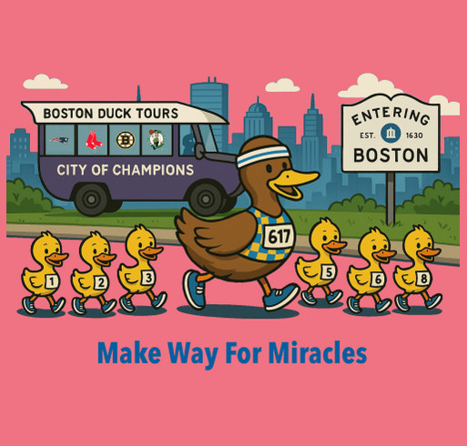 Kelly's Miles for Miracles Boston Children's Hospital Fundrasier shirt design - zoomed