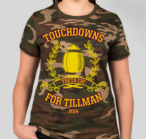Pat Tillman Foundation TOUCHDOWNS FOR TILLMAN! Fundraiser - unisex shirt design - front