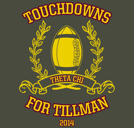 Pat Tillman Foundation TOUCHDOWNS FOR TILLMAN! shirt design - zoomed