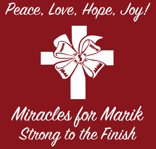 Miracles for Marik Holiday Ornament Fundraiser! shirt design - zoomed